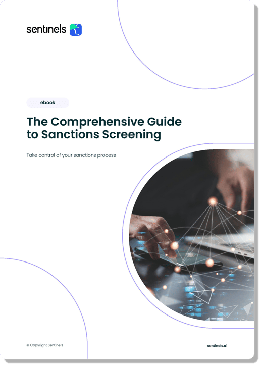 Cover page - The Comprehensive Guide to Sanctions Screening - drop shadow 30